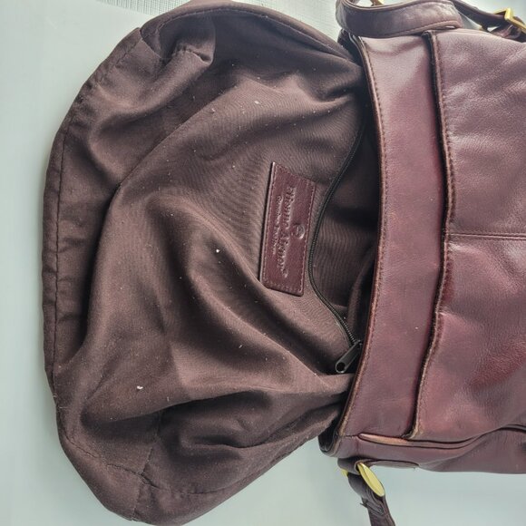 Vintage Etienne Aigner Burgundy Dark Red Leather Shoulder Bag Purse 11x7" - Picture 13 of 16